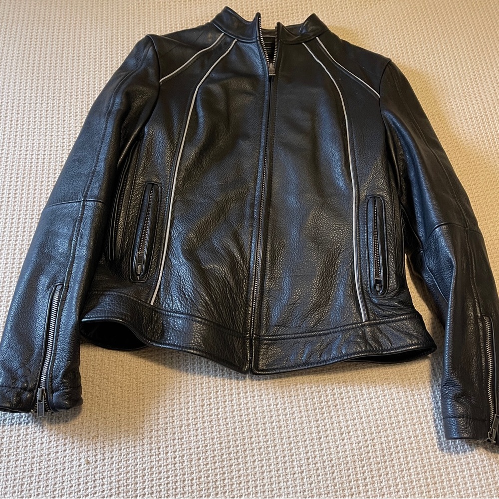 Wilsons Leather removable Quilted lining Black Moto Jacket